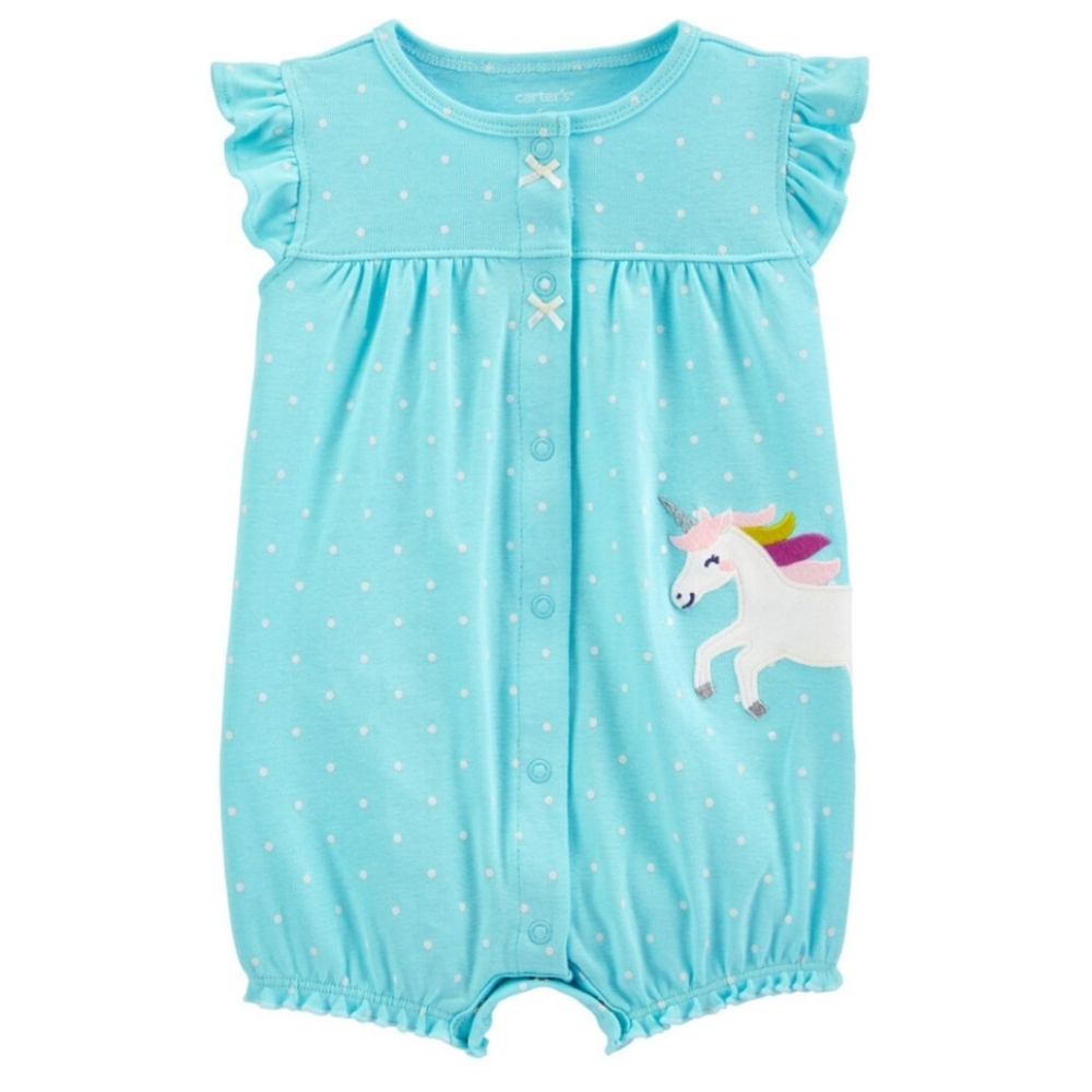 Carter's Unicorn Snap Up Romper Size 3 months